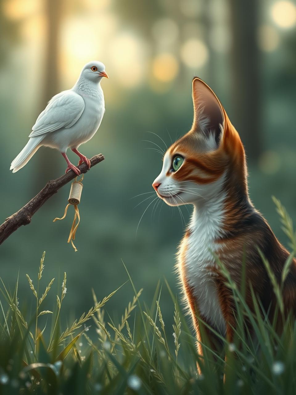 Luna güvercinin mektubunu kokluyor