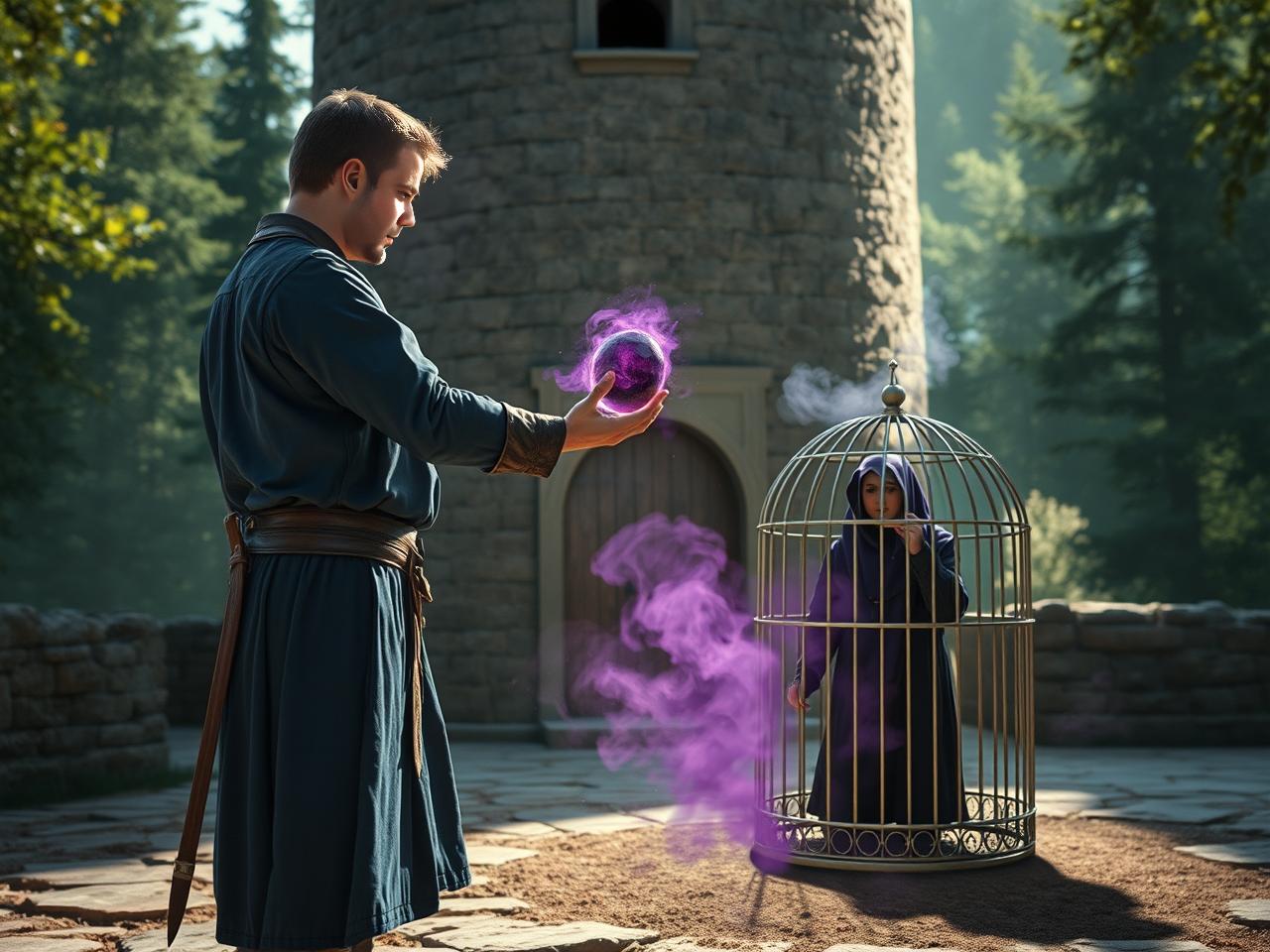 Ediz cadıyı hapsediyor